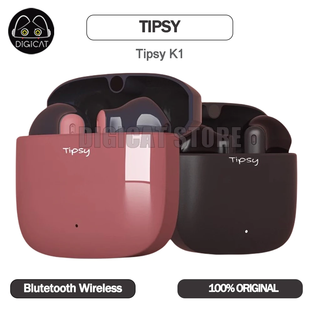 Tipsy K1 Беспроводная Гарнитура Bluetooth HiFi Music ENC Ipx4 Водонепроницаемые Наушники С Длительной Выносливостью И Быстрой Зарядкой Наушники Для Подарка Геймеру0