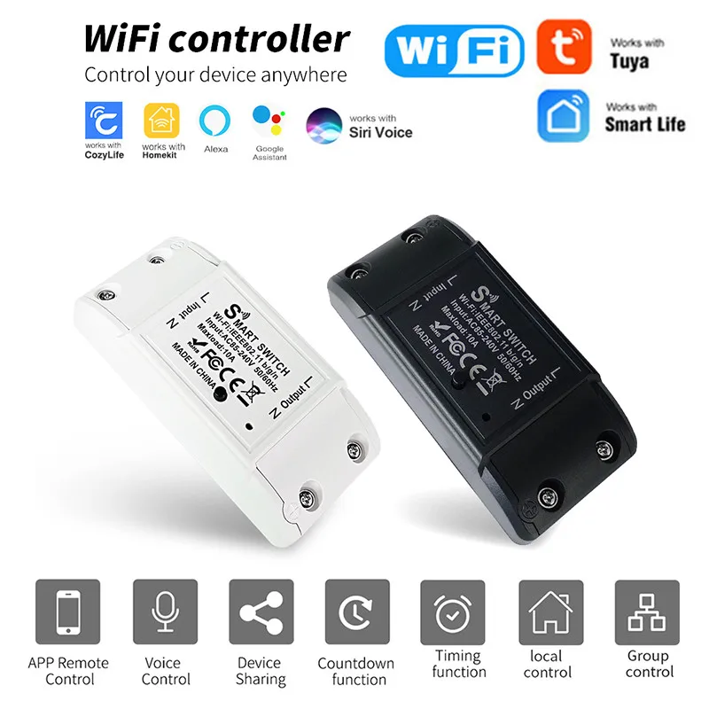 Tuya Homekit WiFi Smart Switch APP Беспроводной Контроллер Универсальный Таймер Выключателя Светодиодный Модуль Переключения Работает с Alexa Google Home0