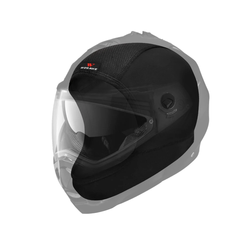 WOSAWE Защита от пота, Мотоциклетный шлем, Внутренняя крышка, защита от пота, Антиусадочная, Дышащая, для мотокросса, Маска для лица, Головной убор для мотобайка1
