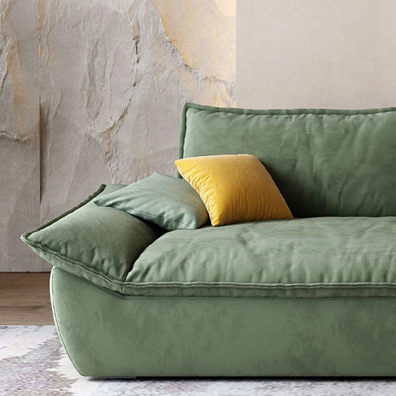 Xxl 3-местный диван Винтажный Зеленый Минималистичный Роскошный диван Дизайнерский Эргономичный Итальянский Салон Канапе для всего тела, Мебель для гостиной5