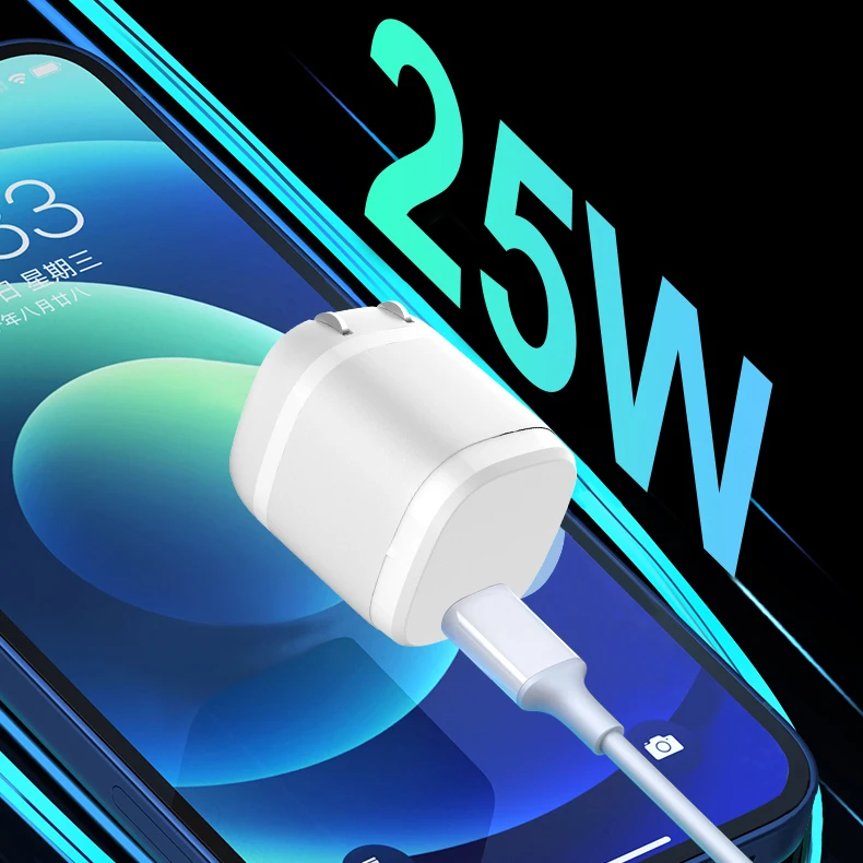 iLEPO Быстрая Зарядка 4,0 3,0 QC PD Зарядное устройство Gan 25 Вт Type C Быстрое Зарядное Устройство для iPhone 13 12 Xs 8 Xiaomi Телефон USB C Зарядное Устройство Карманное1