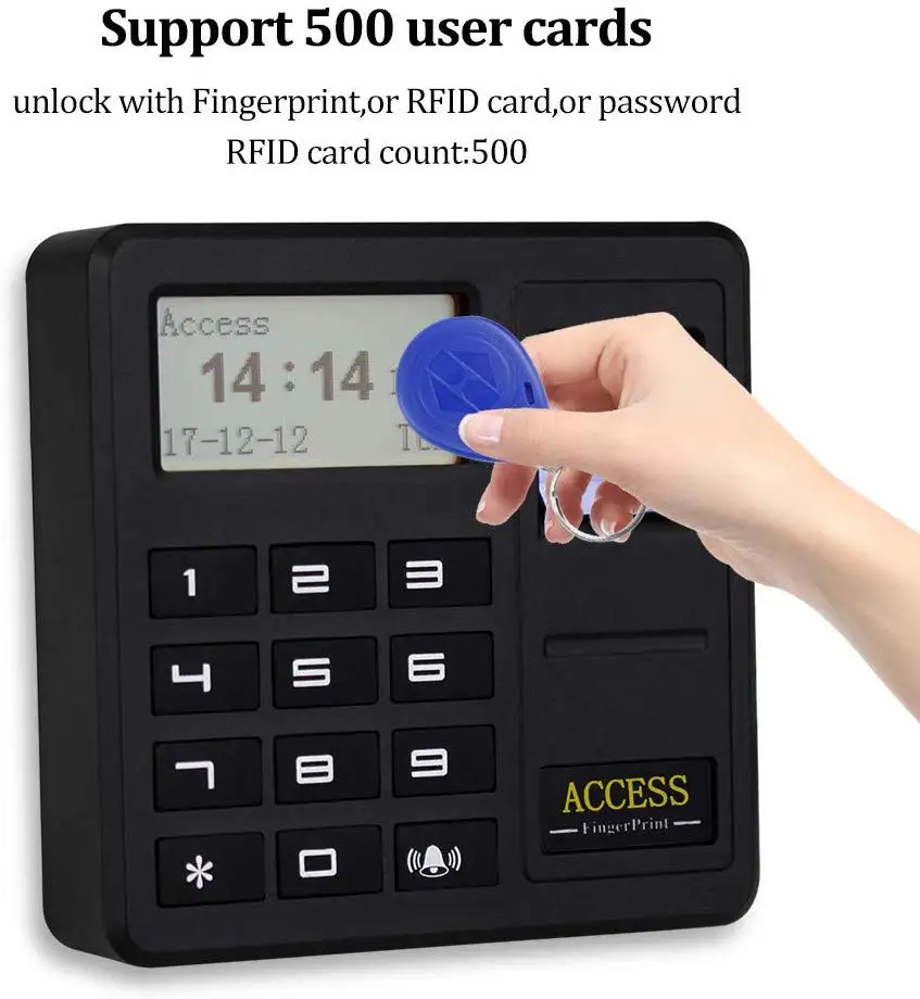 Автономный Биометрический контроль доступа по отпечаткам пальцев, Однодверный контроллер, Автономная клавиатура, RFID-карта для входа в дверь1