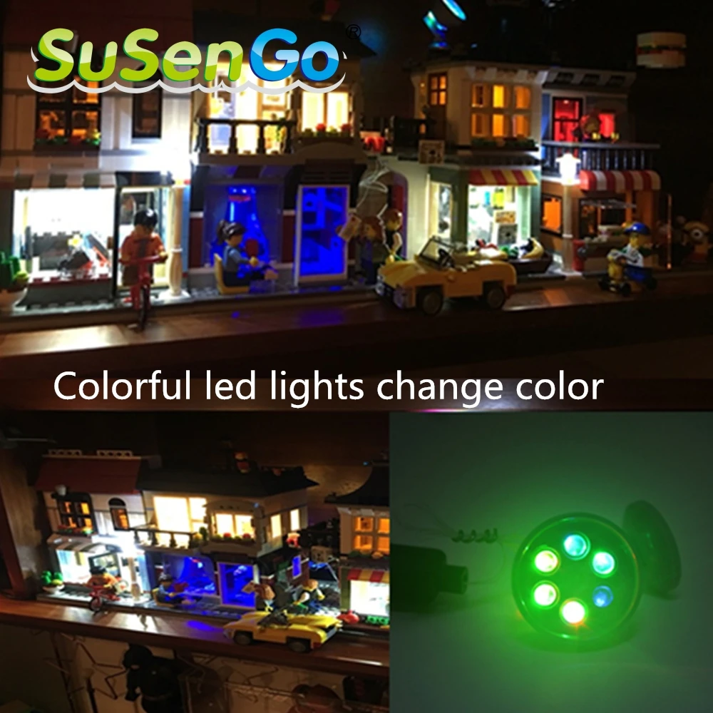 Аксессуары для дома SuSenGo, красочный светодиодный светильник, набор строительных блоков, модель, набор игрушек для украшения0