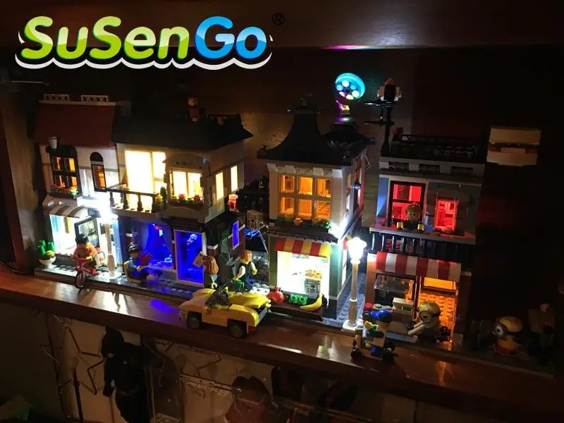 Аксессуары для дома SuSenGo, красочный светодиодный светильник, набор строительных блоков, модель, набор игрушек для украшения1