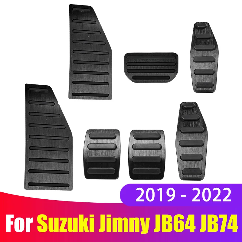 Алюминиевый Автомобильный Акселератор Топливный Тормоз Сцепление Подставка Для ног Педали Накладка Для Suzuki Jimny JB74 JB64 2019 2020 2021 2022 Аксессуары0