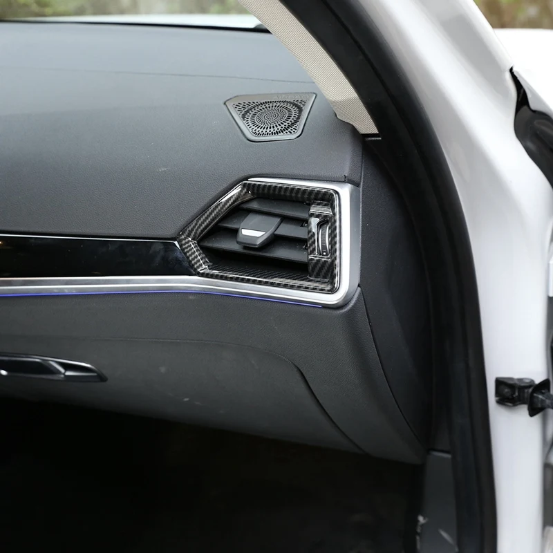 Боковое вентиляционное отверстие кондиционера из углеродного волокна, Накладка, наклейки для BMW 3 серии G20 G28 2019-2020, Аксессуары для интерьера3