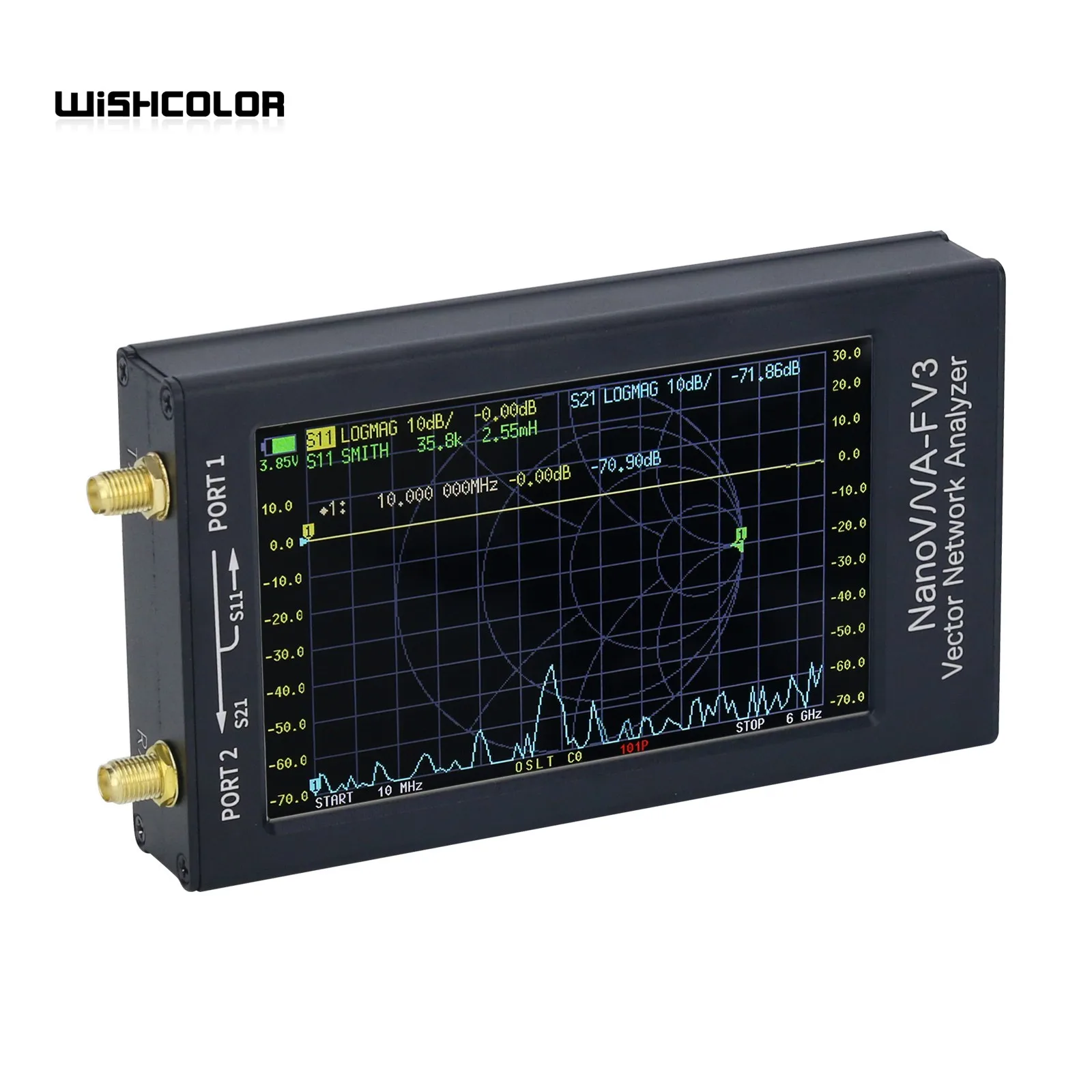 Векторный сетевой анализатор HamGeek NanoVNA-F V3 1 МГц-6 ГГц VNA для антенны ISM диапазона/WiFi/Bluetooth/GPS3