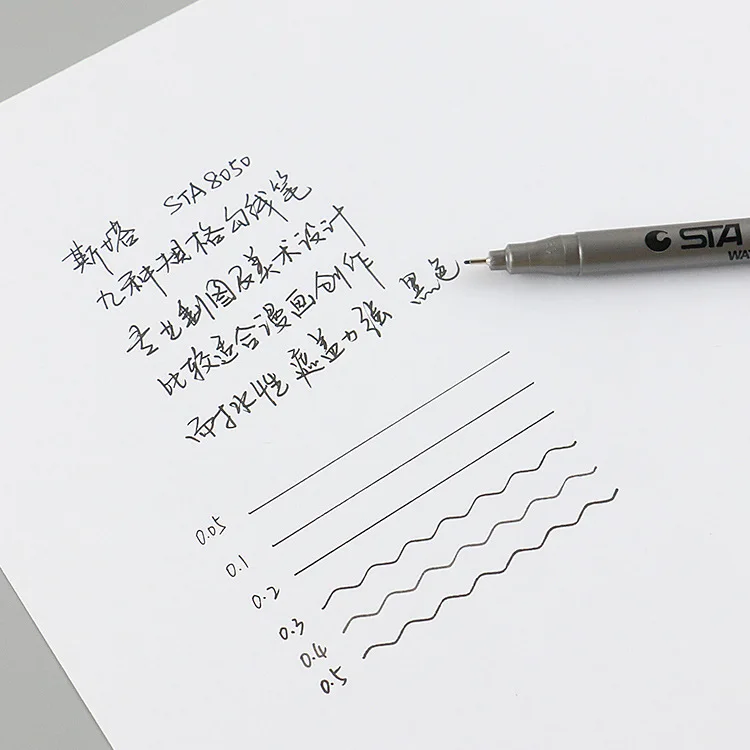 Водонепроницаемая, устойчивая к выцветанию ручка Micron PenTip Fine Liner, черный водный маркер для рисования манги2