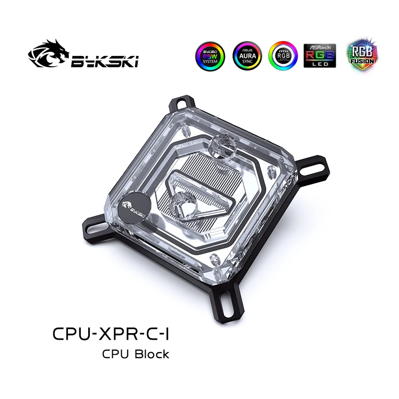 Водяной блок процессора Bykski Используется для INTEL LGA115X 2011 1700/AMD Ryzen 3/5/7 X470 X570 Радиатор водяного кулера CPU-XPR-C-M/CPU-XPR-C-I0