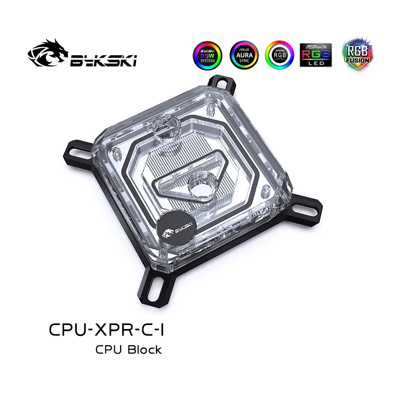 Водяной блок процессора Bykski Используется для INTEL LGA115X 2011 1700/AMD Ryzen 3/5/7 X470 X570 Радиатор водяного кулера CPU-XPR-C-M/CPU-XPR-C-I1