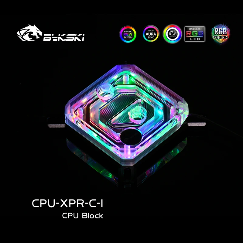 Водяной блок процессора Bykski Используется для INTEL LGA115X 2011 1700/AMD Ryzen 3/5/7 X470 X570 Радиатор водяного кулера CPU-XPR-C-M/CPU-XPR-C-I5