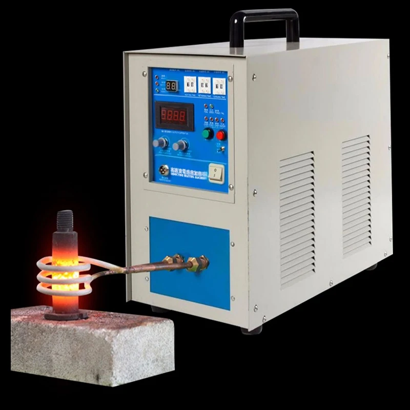 Высокочастотная печь индукционного нагрева 25 кВт 30-100 кГц, печь для плавки серебра и золота с CE1