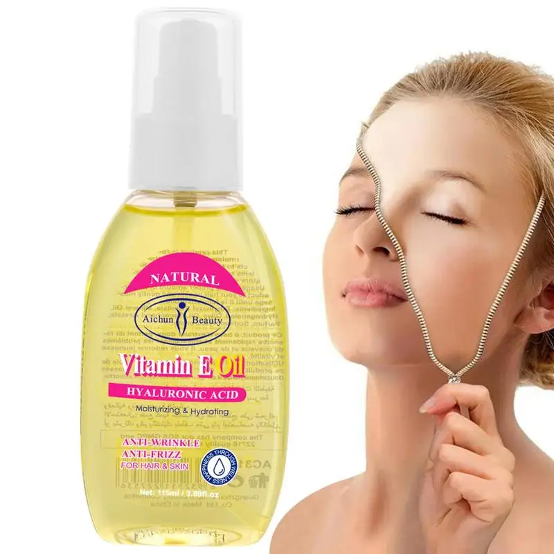 Гиалуроновая эссенция для лица с витамином Е, Увлажняющее, осветляющее, расслабляющее масло, Сужающее поры, Разглаживающее Мелкие морщинки, подходящее для волос и кожи3