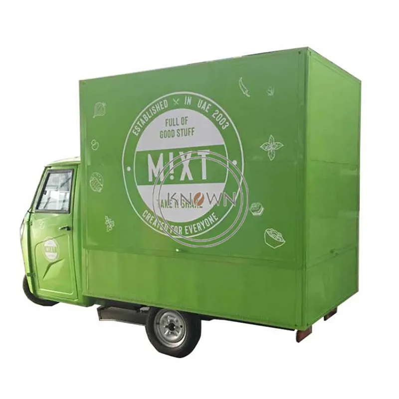 Горячая Продажа Электрической мобильной тележки для еды Tuk Tuk Tricycle Piaggio Ape Food Truck для продажи в Европе3