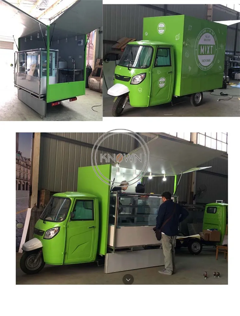 Горячая Продажа Электрической мобильной тележки для еды Tuk Tuk Tricycle Piaggio Ape Food Truck для продажи в Европе4