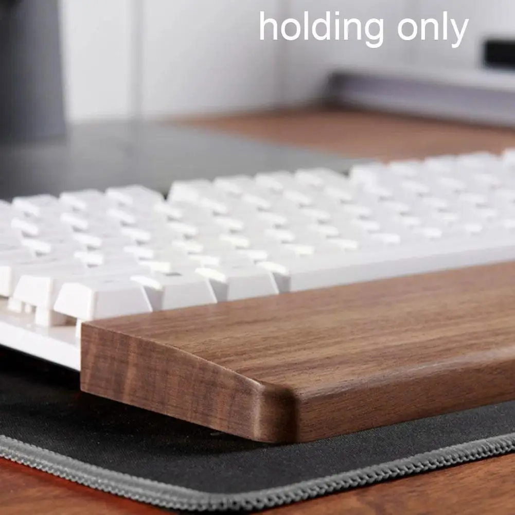 Деревянная подставка для запястий из орехового дерева механический лоток для клавиатуры Деревянный игровой ручной механический лоток для клавиатуры Mini X4Q01