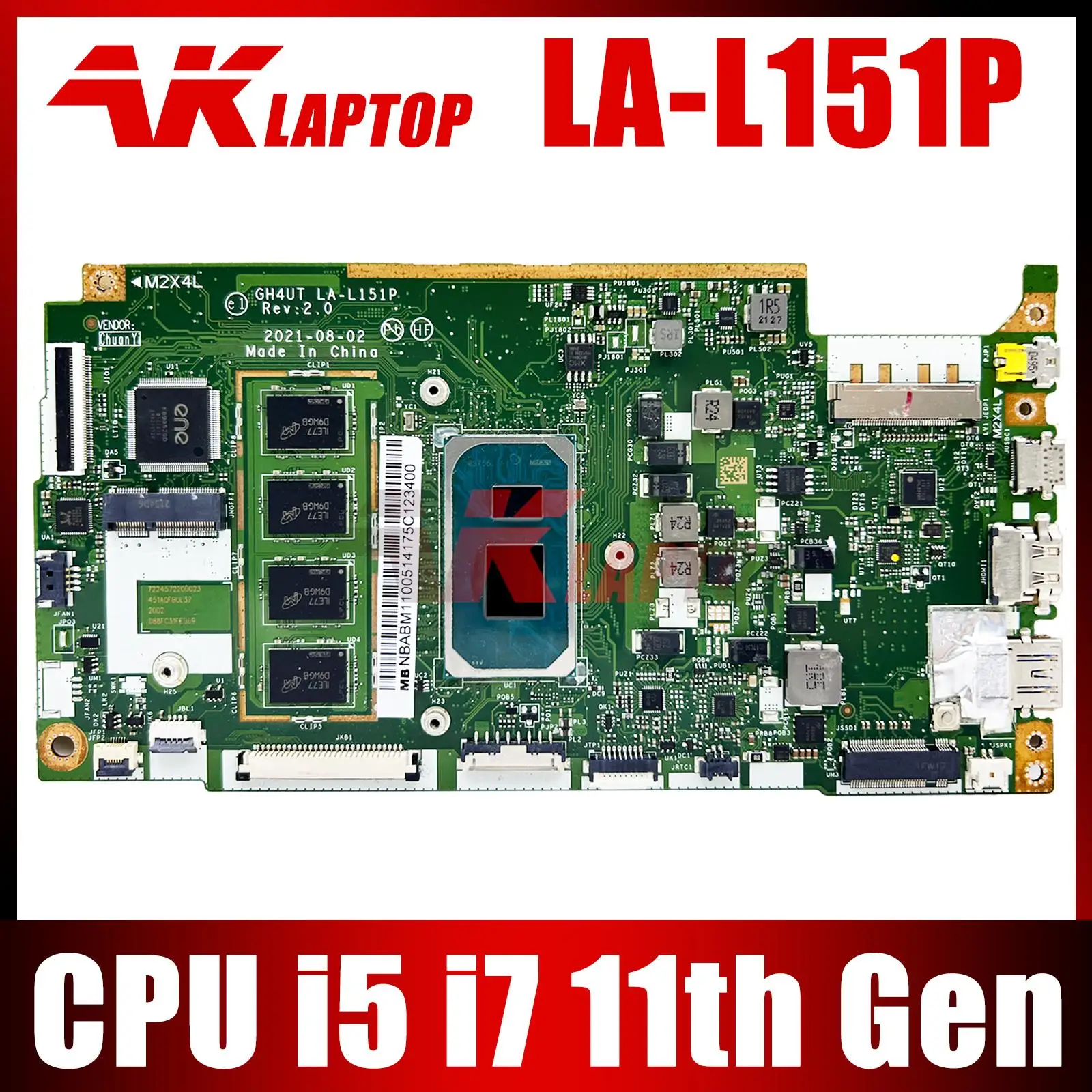 Для Acer Swift 3 SF316 SF316-51 Материнская плата ПК I5 I7 Процессор 8G 16G Оперативная память Материнская плата GH4UT LA-L151P 100% Тест В порядке0