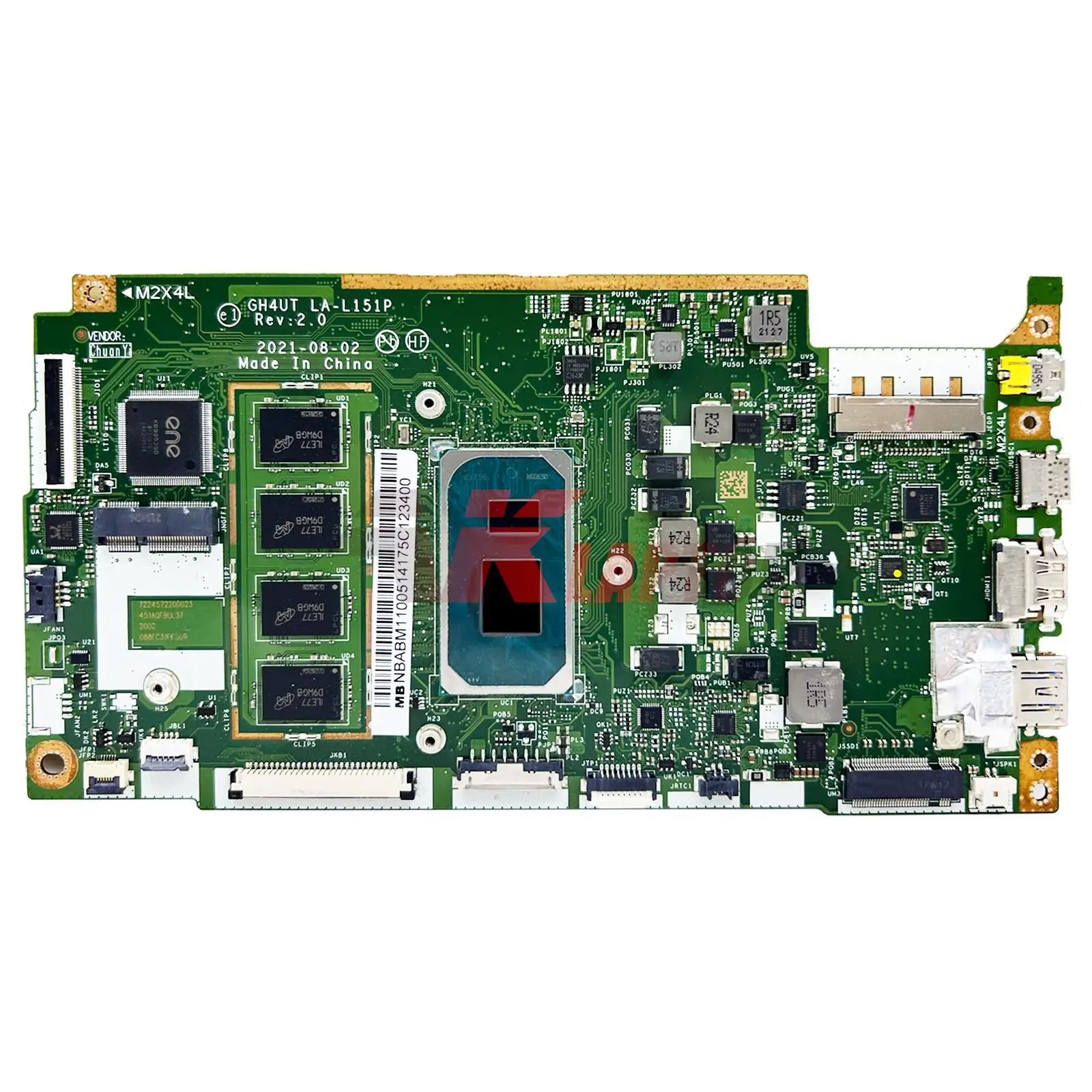 Для Acer Swift 3 SF316 SF316-51 Материнская плата ПК I5 I7 Процессор 8G 16G Оперативная память Материнская плата GH4UT LA-L151P 100% Тест В порядке1