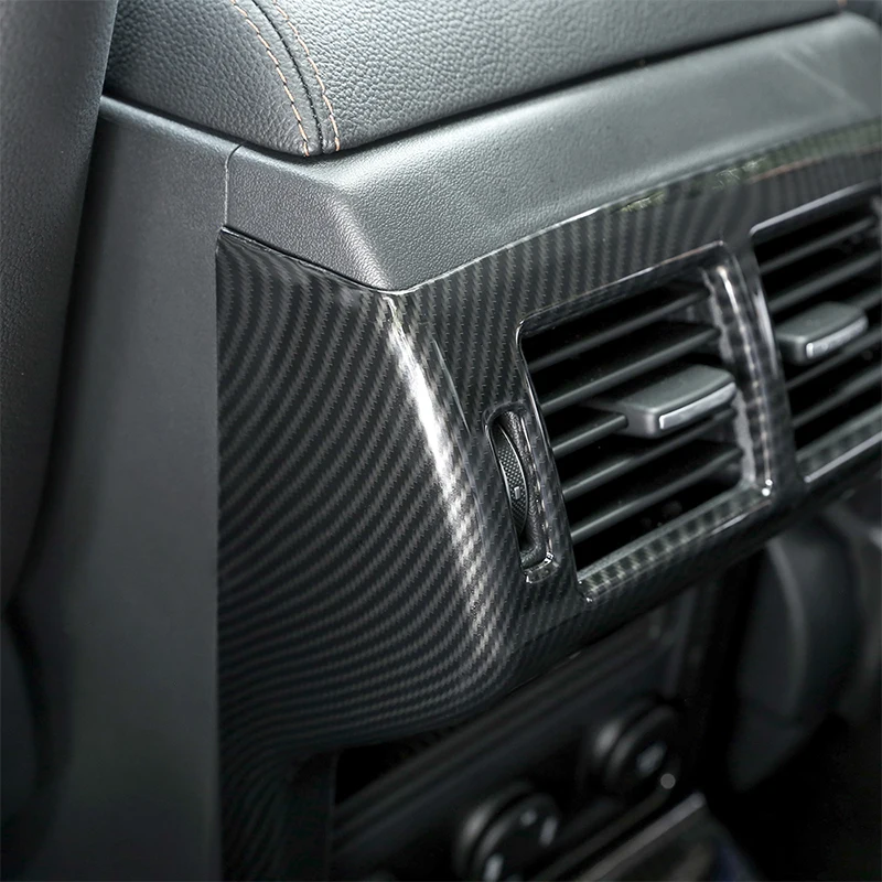 Для Jaguar F-PACE X761 2016-2018, ABS, вентиляционная рама заднего Кондиционера, отделка из углеродного волокна, аксессуары для быстрой доставки4