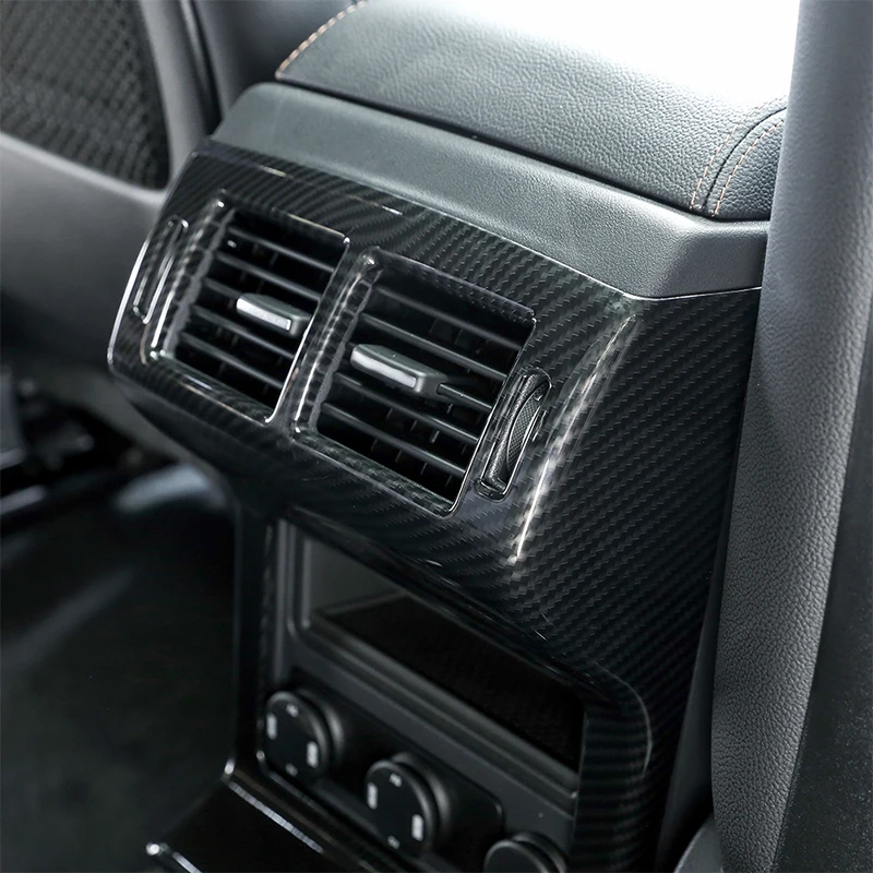 Для Jaguar F-PACE X761 2016-2018, ABS, вентиляционная рама заднего Кондиционера, отделка из углеродного волокна, аксессуары для быстрой доставки5