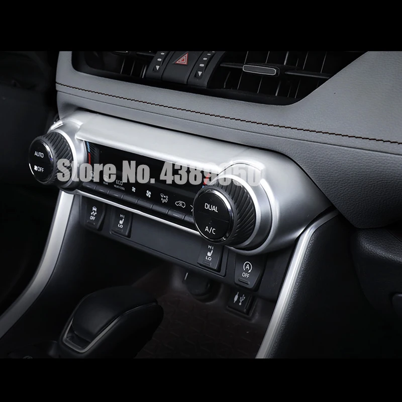 Для Toyota RAV4 RAV 4 2019 2020 ABS Хромированный Автомобильный Центральный пульт управления, панель переключателя кондиционера, декоративная крышка, отделка для стайлинга автомобилей1