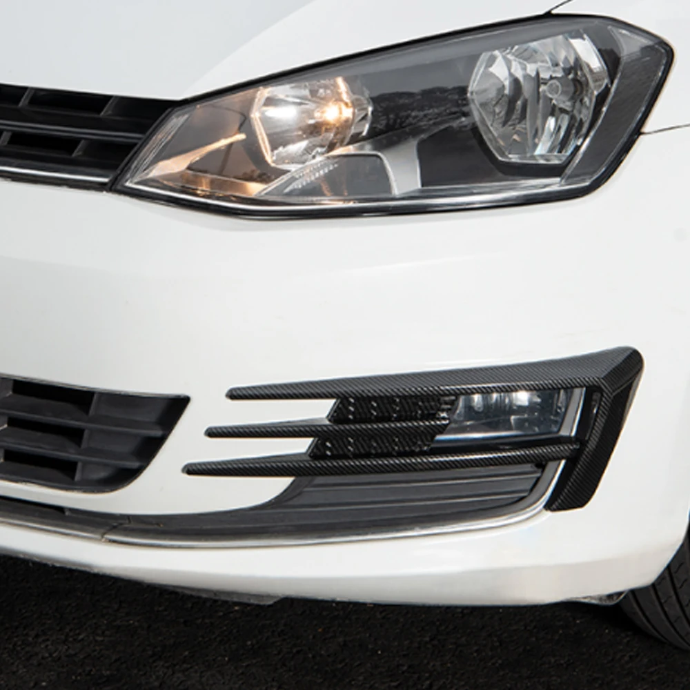 Для Volkswagen Golf 7 7,5 2013-2020, Автомобильные аксессуары из 2 предметов, рамка передних противотуманных фар, обвес, Сплиттер, защита бампера3