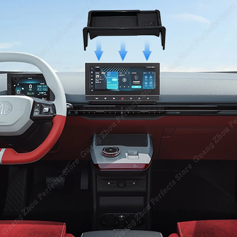 Для центральной консоли MG Mulan Навигационный экран Коробка для хранения Черный салон автомобиля И т.д. Коробка для хранения салфеток Модификация аксессуаров1