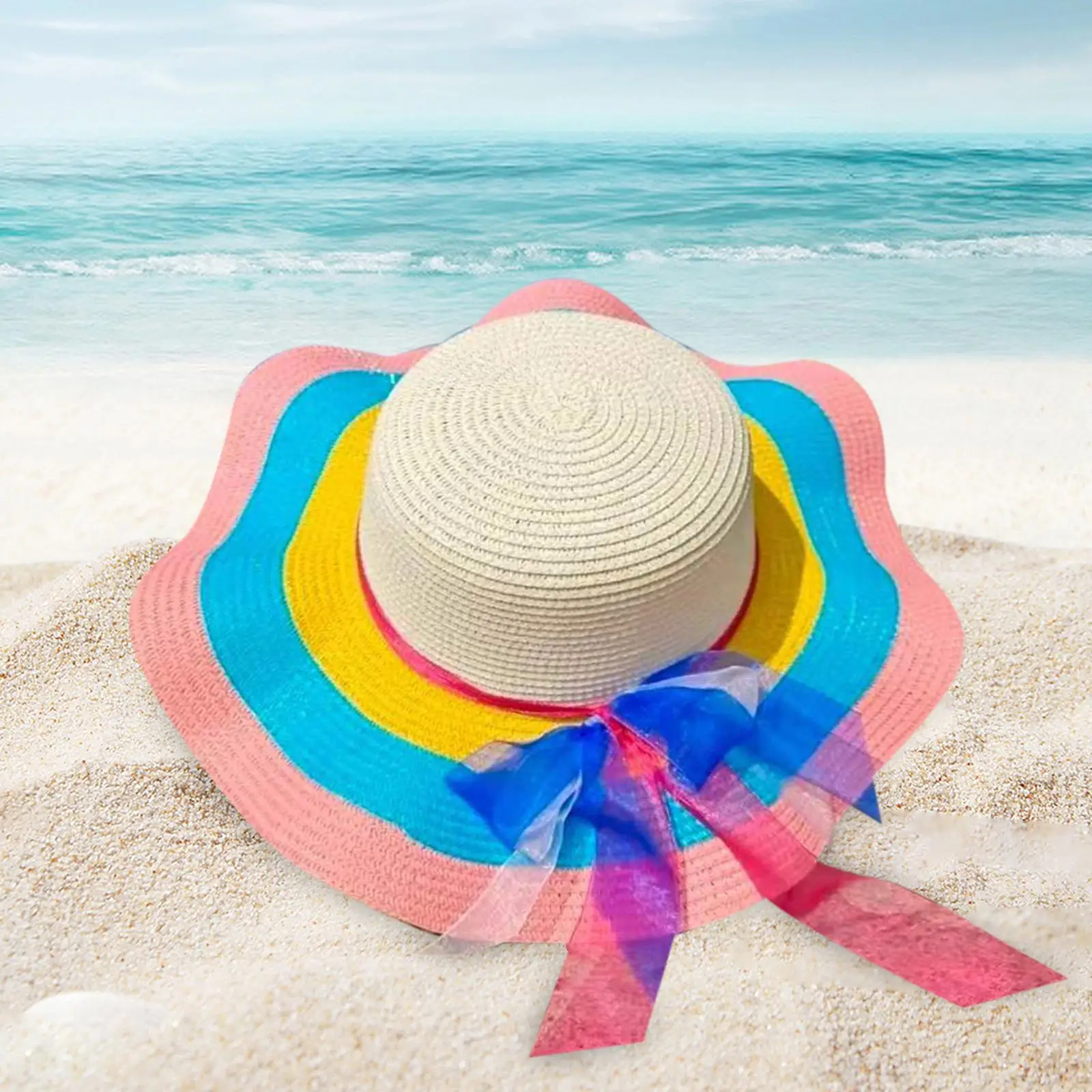 Женская Соломенная шляпа с Широкими полями, Прочные Дышащие Женские Летние Шляпы с Полями от Солнца, Шляпы для Пеших Прогулок на открытом воздухе1