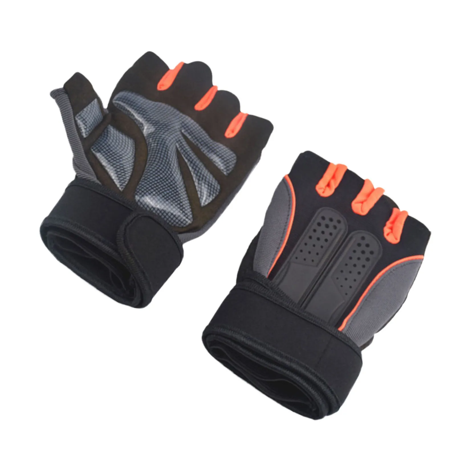 Женские Мужские тренировочные перчатки, противоскользящая амортизирующая гелевая накладка, перчатки для поднятия тяжестей с поддержкой запястья3