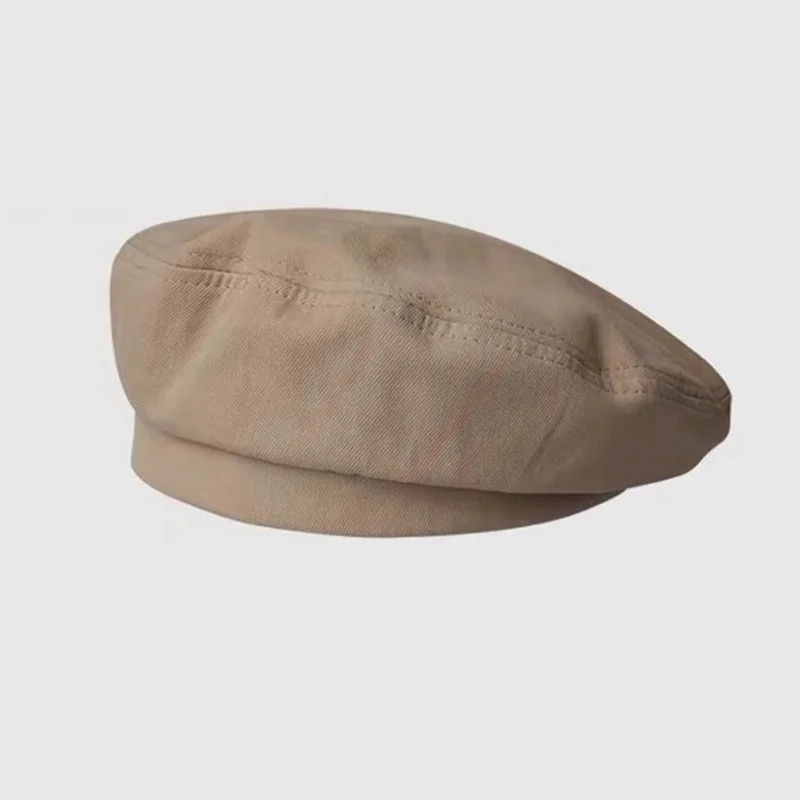 Женский Повседневный берет для девочек, теплая хлопковая восьмиугольная плоская кепка, осенне-зимняя шапка-бини, кепка, Винтажные шляпы-береты, кепка для женщин5