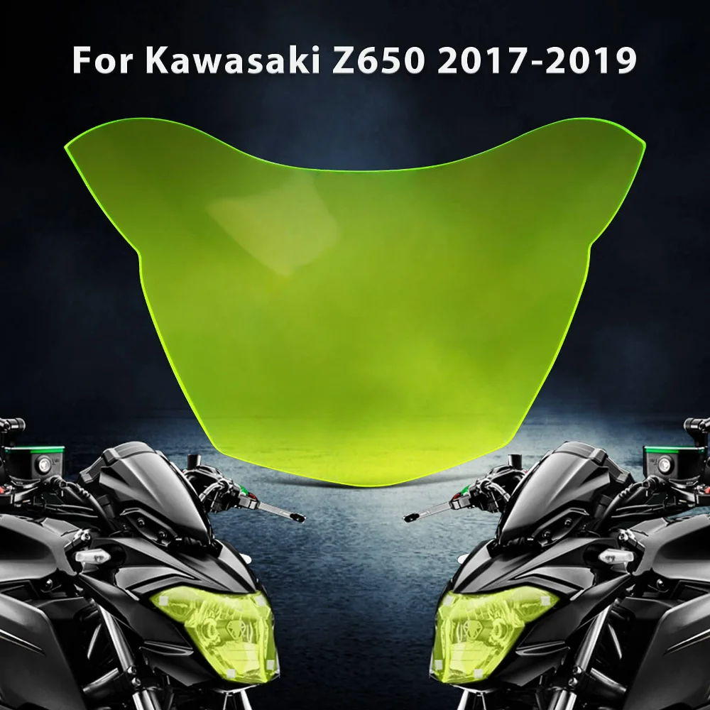 Запчасти для мотоциклов Защитный Экран Len Защитная Крышка фары Kawasaki Z650 2017-2023 Защита экрана Передней фары Мотоцикла1