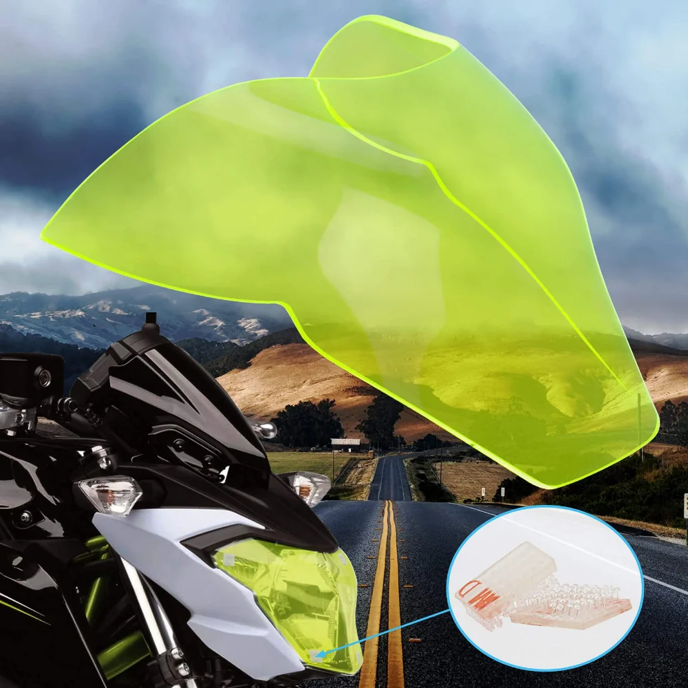 Запчасти для мотоциклов Защитный Экран Len Защитная Крышка фары Kawasaki Z650 2017-2023 Защита экрана Передней фары Мотоцикла2