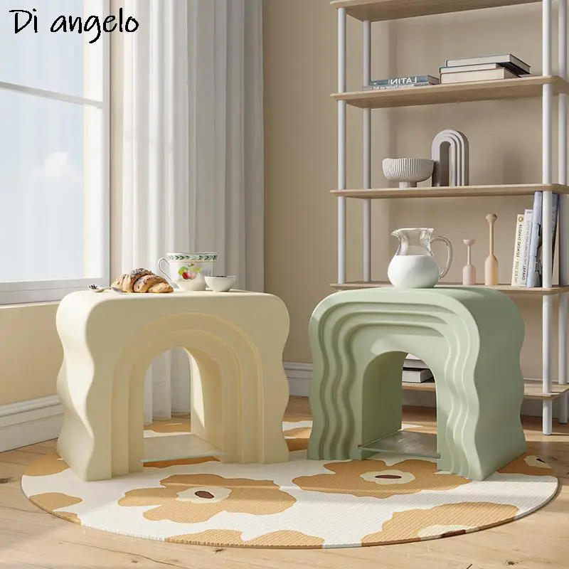Квартира прикроватные волнистый творческий итальянский диван угловой стол Стол свет роскошный журнальный столик Малый столик тумбочка 1шт1
