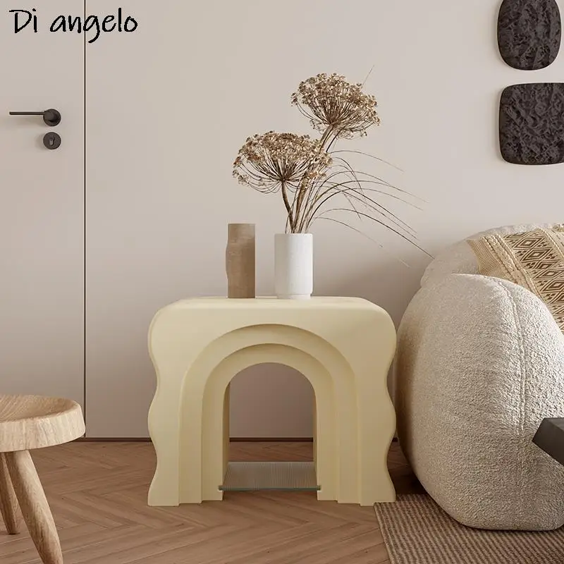 Квартира прикроватные волнистый творческий итальянский диван угловой стол Стол свет роскошный журнальный столик Малый столик тумбочка 1шт2