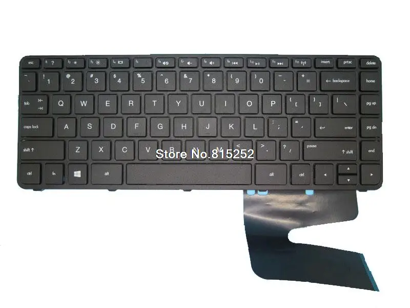 Клавиатура для ноутбука HP 14-N000 14-N245TX 14-N246TX 14-N247TX 14-N248TX 14-N249TX 740102-001 США США Черная с рамкой0