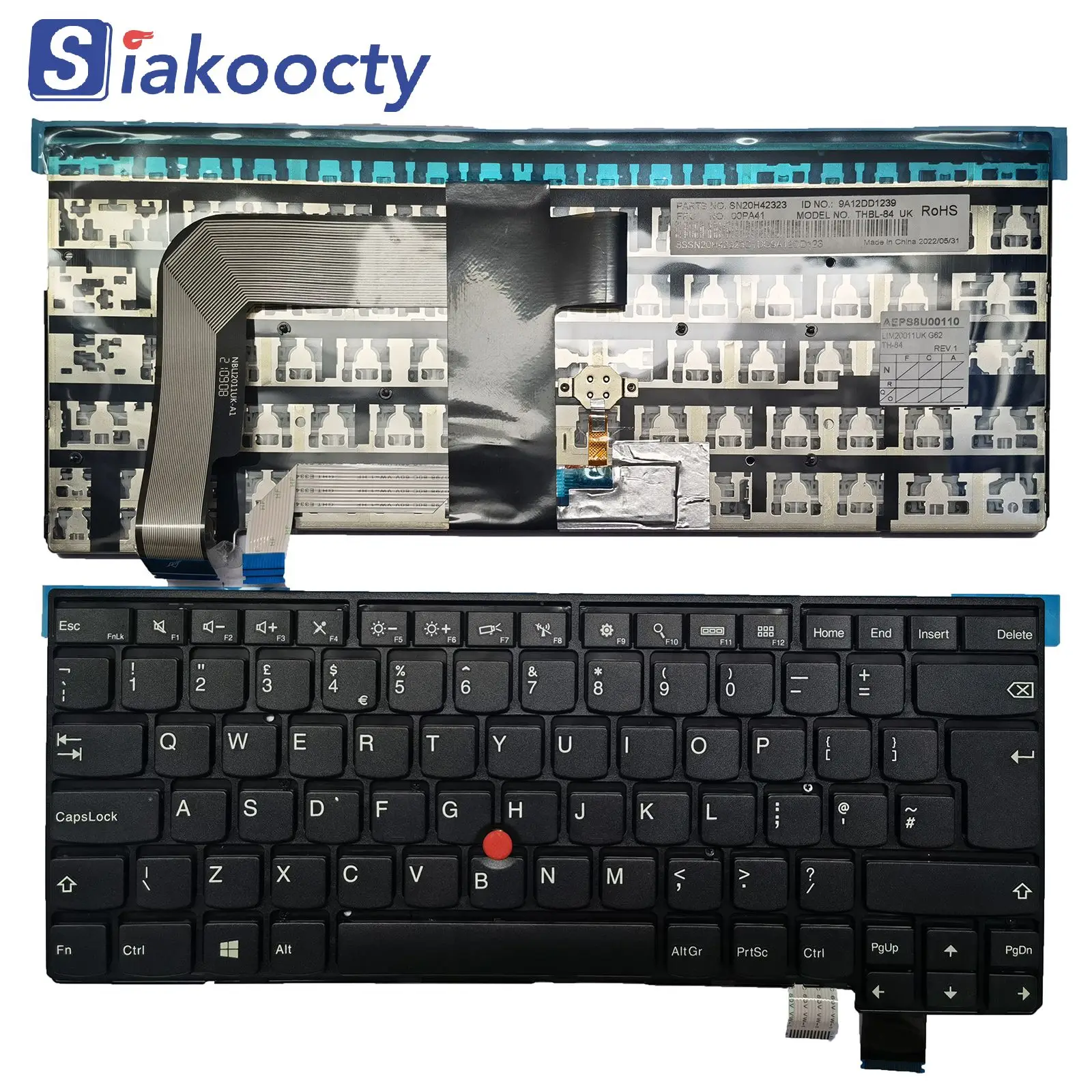 Клавиатура для ноутбука Lenovo Thinkpad T460S T470S UK 01EN752 01EN7110