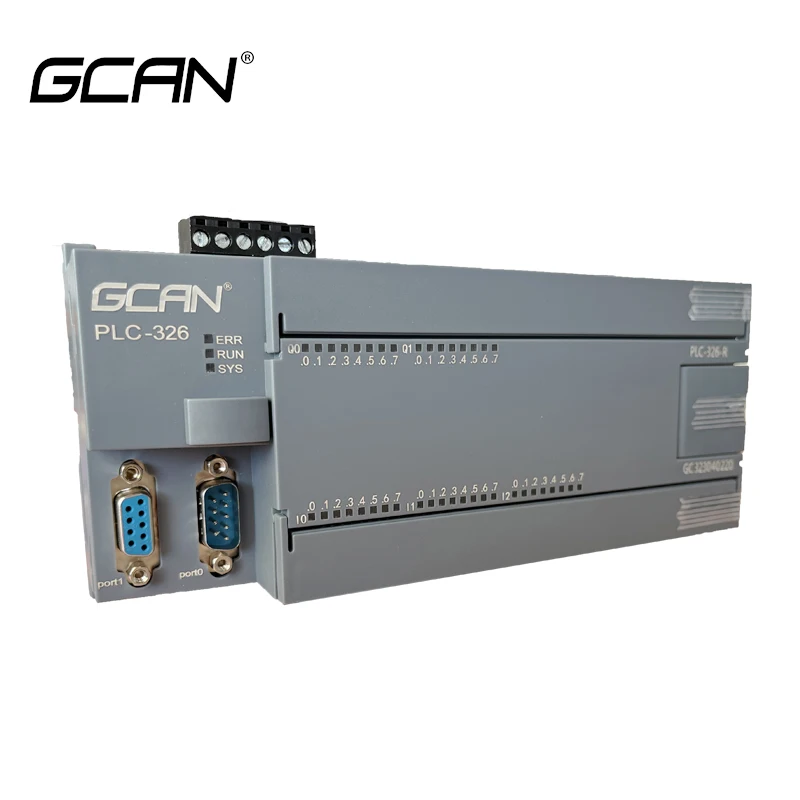 Контроллер ПЛК GCAN с 24-позиционным цифровым входом, 16-позиционный Релейный Цифровой выход, Поддержка протокола CANopen/Modbus RTU/TCP Master-slave1