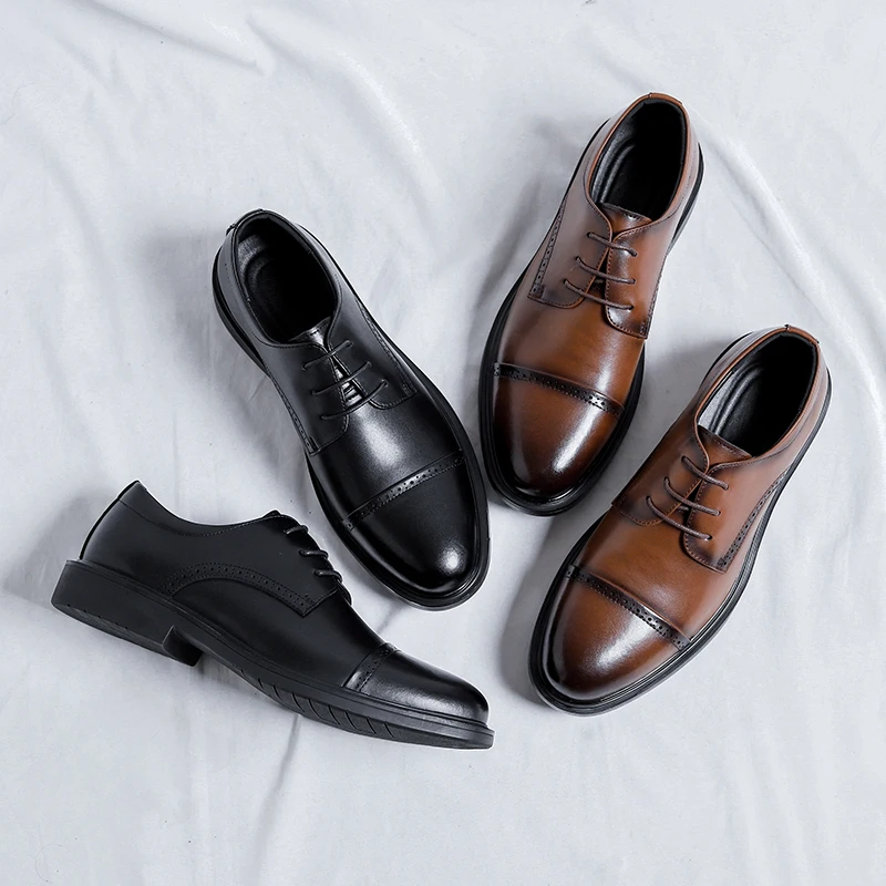 Корейская версия делового стиля, простые универсальные повседневные маленькие кожаные туфли с острым носком4