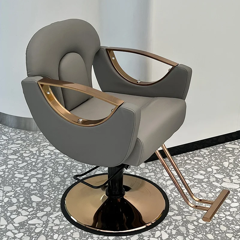 Кресло для парикмахерского салона, Поворотное Кресло для стрижки Волос, Регулируемый Макияж, Женский Черный Табурет-седло, Украшение для маникюрного салона2