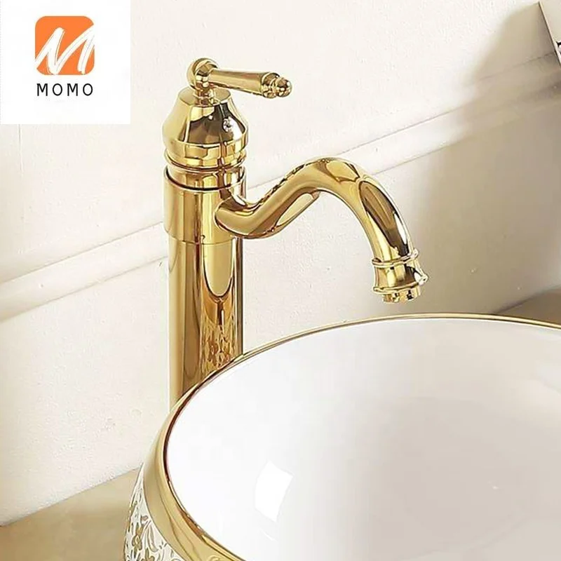 Круглая раковина в Марокканском стиле, Каменный Умывальник, Керамический Золотой Таз для ванной комнаты4