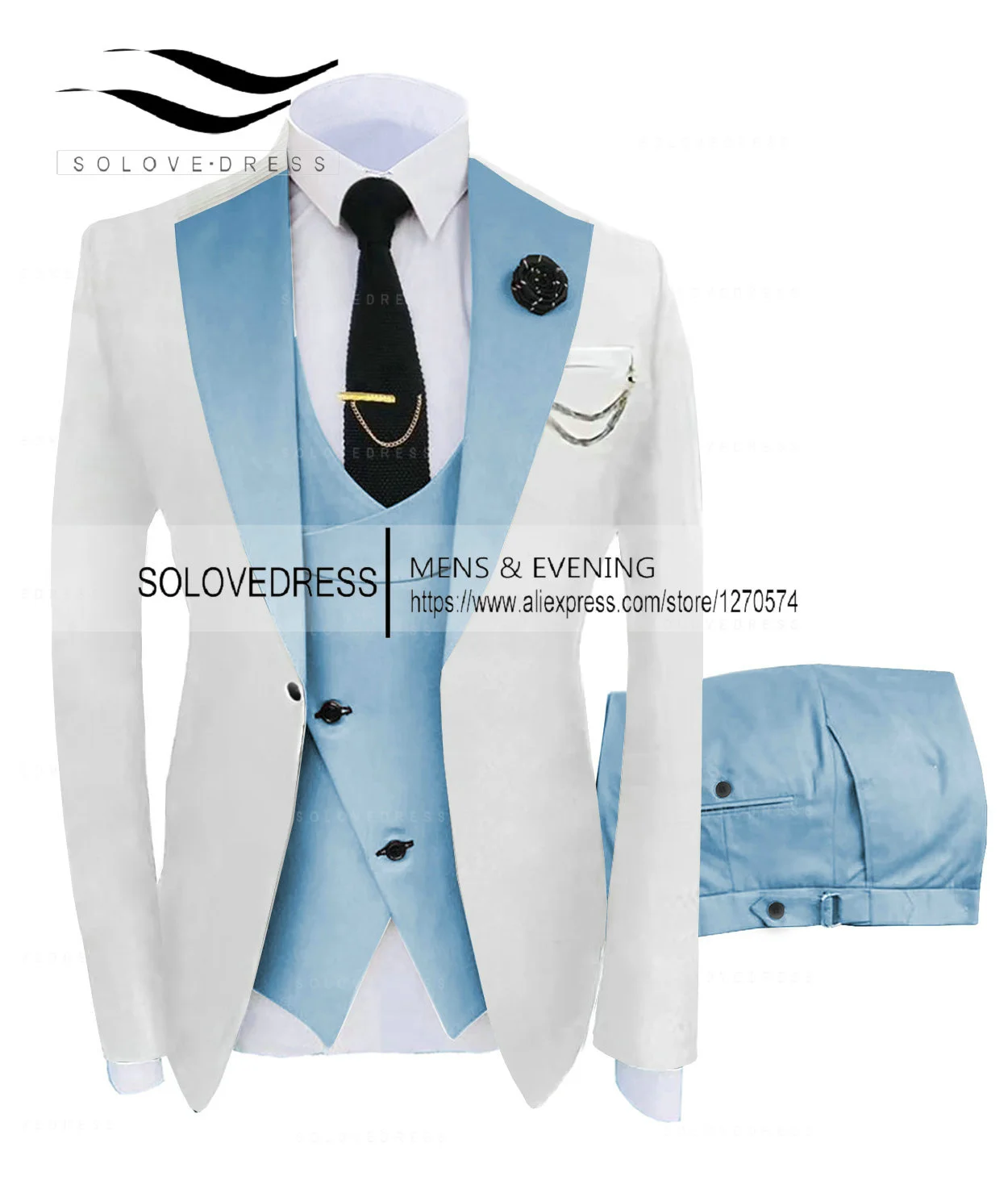 (Куртка + жилет + Брюки) Костюмы для мужчин 2023, Повседневный деловой костюм, высококлассный Социальный официальный костюм, комплект из 3 предметов, Жених, Свадебные мужские3