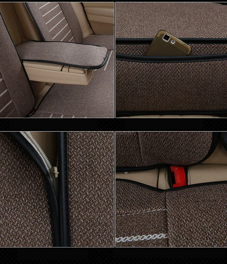Льняные чехлы для автомобильных сидений, полностью облегающие сиденья для Toyota Volkswagen Suzuki Kia Mazda Mitsubishi Audi NISSAN, подушка для сиденья, автомобильный стайлинг3