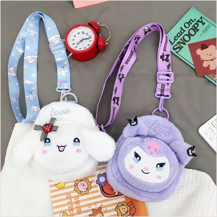 Милая Сумка-Мессенджер Sanrio, Мультяшная сумка для мобильного телефона Kuromi Cinnamorroll, сумка через плечо, Рюкзак, сумка для хранения, Кошелек для монет, подарок для девочек0
