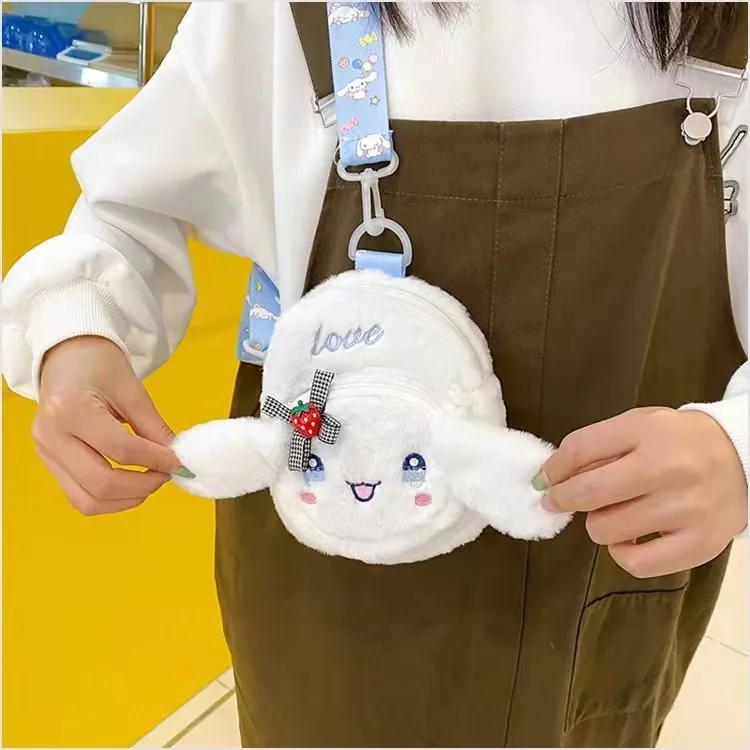 Милая Сумка-Мессенджер Sanrio, Мультяшная сумка для мобильного телефона Kuromi Cinnamorroll, сумка через плечо, Рюкзак, сумка для хранения, Кошелек для монет, подарок для девочек3