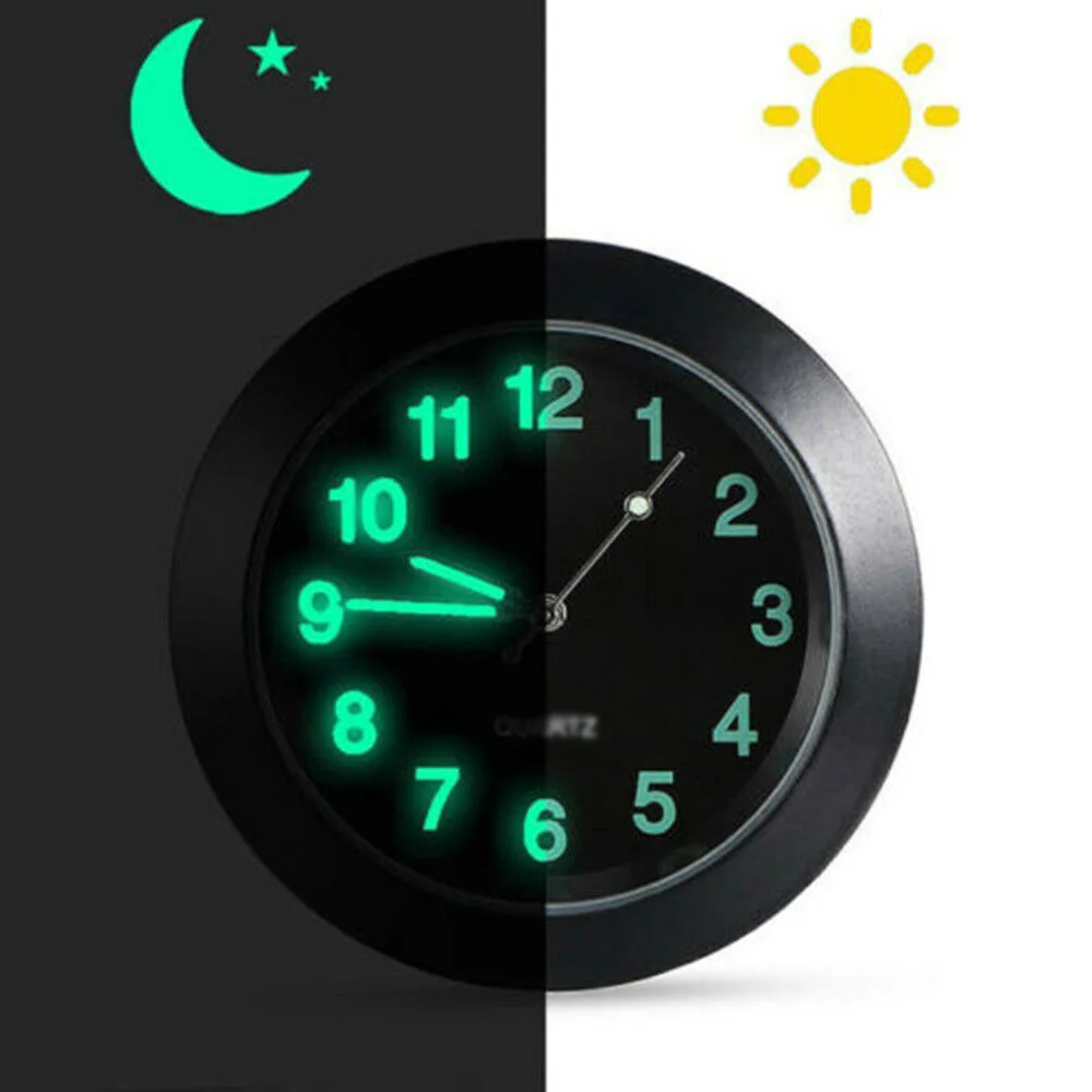 Мини-автомобильные Часы Со Светящимся зажимом для воздухоотвода Интерьер Кварцевых Аналоговых Часов Декор Авто Запасные Части2