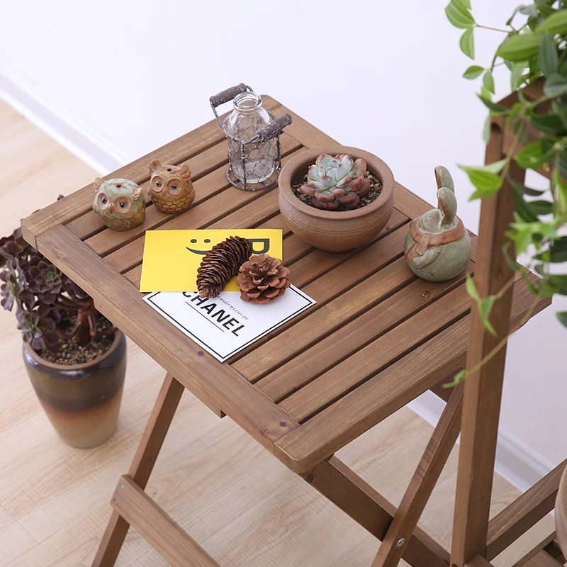 Многофункциональный Простой стол для хранения в стиле ретро, складные столы из массива Дерева, Переносной Чайный столик, Ноутбук, Деревянный стол2