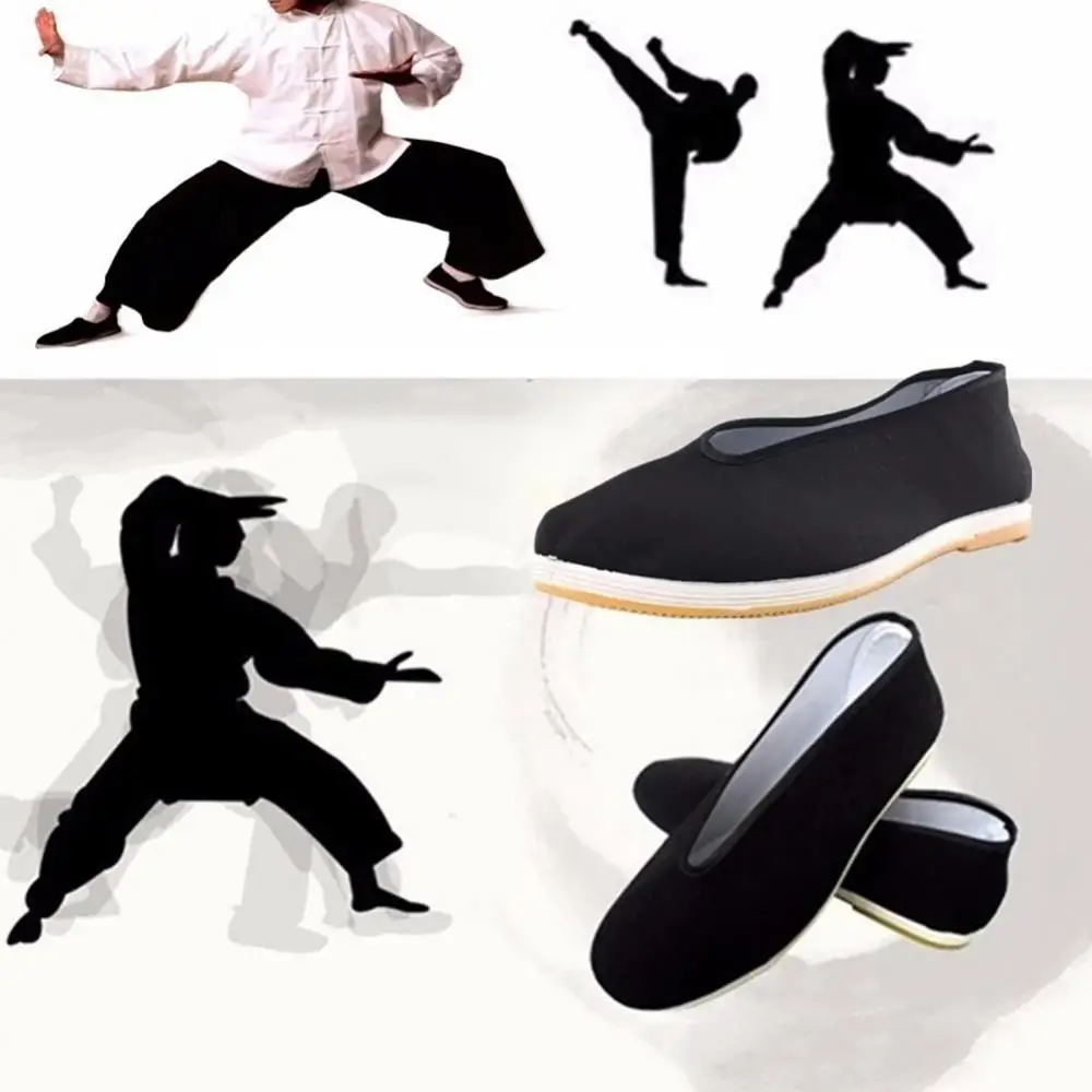 Мужская повседневная обувь из традиционного китайского кунг-фу из хлопчатобумажной ткани, тайцзи, Старый Пекин, обувь для боевых искусств, дышащие спортивные кроссовки для йоги1