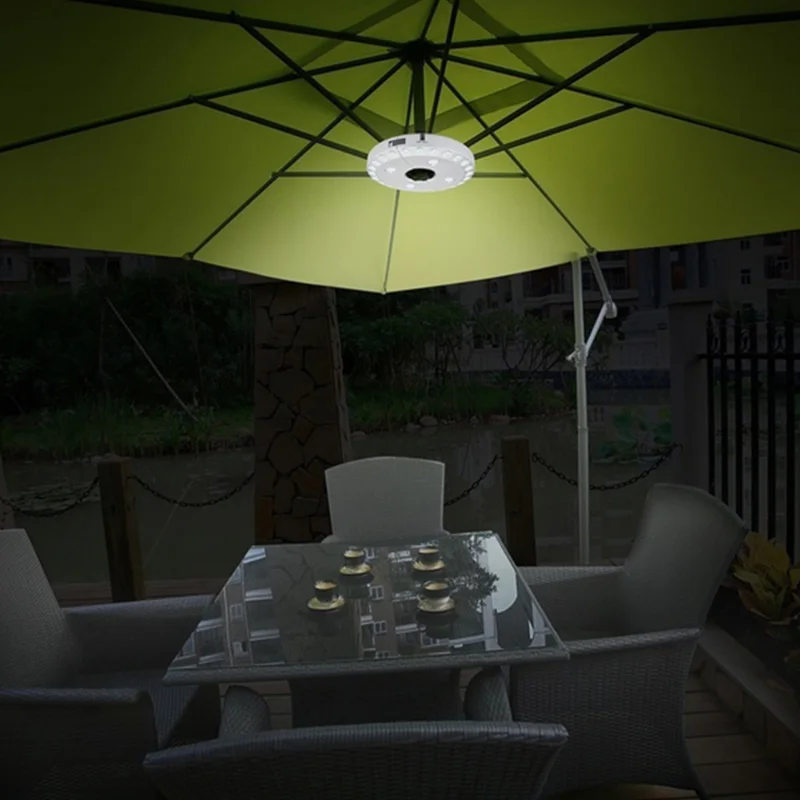 Наружный Садовый светильник 28 Светодиодных фонарей для зонтиков во внутреннем дворике, Свет для Палаточного лагеря, Лампа для газона, Водонепроницаемое Освещение 4,5 В 0,5 Вт 100lum Unbrella4