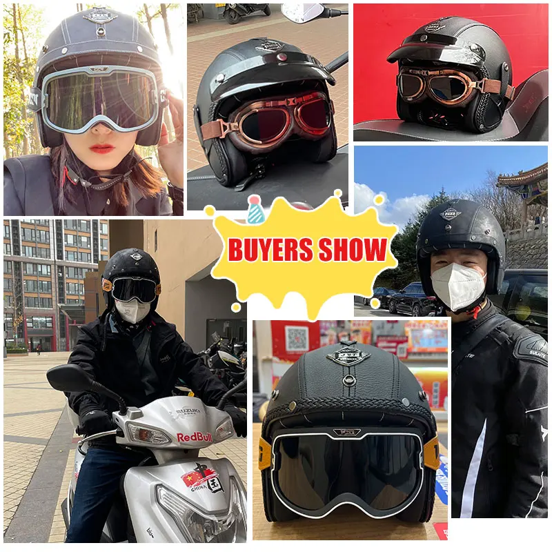 Немецкий ретро стиль мотоциклетный шлем с открытым лицом для мужчин Женщин Унисекс Защитная кепка с черепом для скутера Cruiser Street Bike DOT5