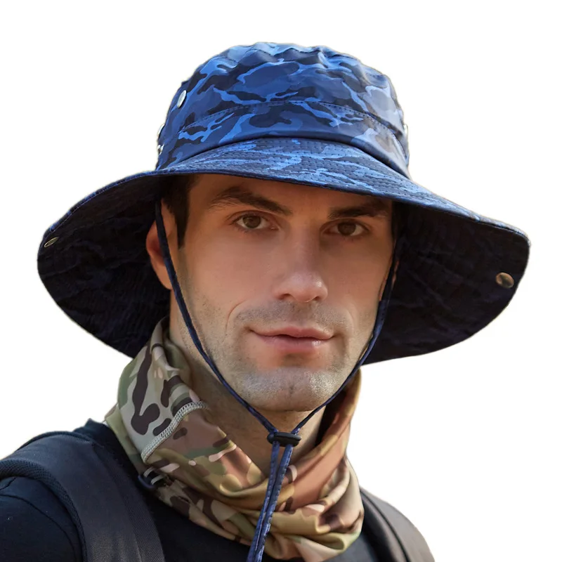 Новая Летняя шляпа 2021 года Панама для мужчин с солнцезащитным козырьком для Рыбалки, Альпинизма, Рыбацкой шляпы, Пляжной шляпы-Буни4